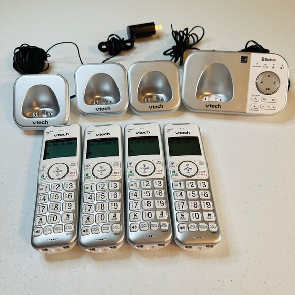 VTech Bluetooth Cordless telephones 4 handsets answering machine connect to cell - Picture 6 of 12